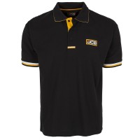 Тениска с поло яка JCB, Черна